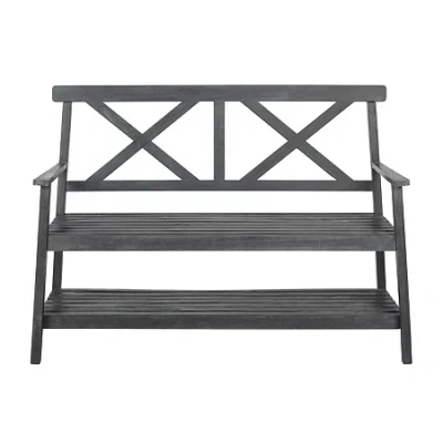 Safavieh Mayer Patio Collection Bench In Gray