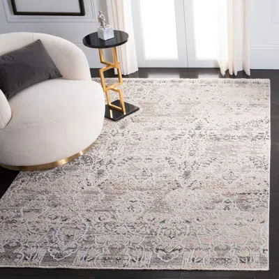 Safavieh Mayflower Machine Made Area Rug, Beige / Grey Traditional Style Easy Care In Gray