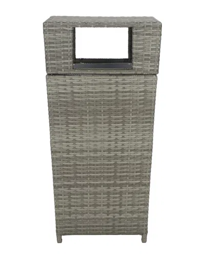 Safavieh Mazeli Outdoor Trash Bin In Grey