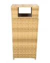 Safavieh Mazeli Outdoor Trash Bin In Natural