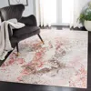 Safavieh Meadow Machine Made Area Rug, Beige / Pink Contemporary Style Easy Care In Multi