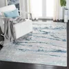 Safavieh Meadow Machine Made Area Rug, Light Grey / Blue Contemporary Style Easy Care In Blue