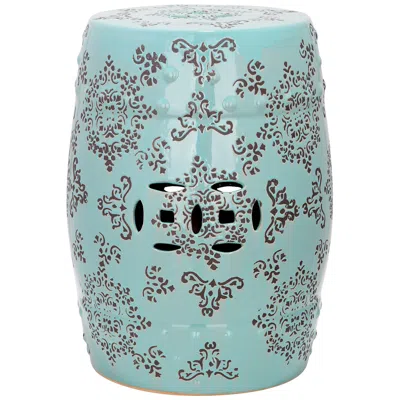 Safavieh Medallion Robbins Egg Blue Ceramic Garden Stool
