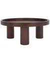 Safavieh Meek 3 Leg Round Coffee Table In Brown