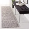 Safavieh Memphis Shag Machine Made Area Rug, Grey / Cream Shag Flokati Style Easy Care In Gray
