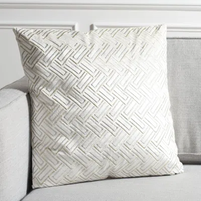 Safavieh Metallic Pillow In White