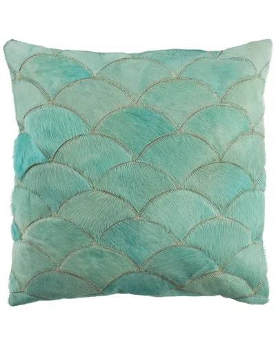 Safavieh Metallic Scale Cowhide Pillow In Animal Print