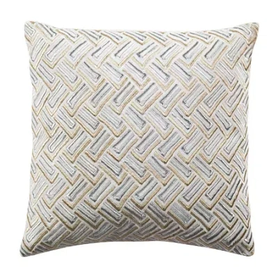 Safavieh Metallic Square Throw Pillow In Gray
