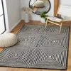 Safavieh Metro Hand Made Area Rug, Black / Beige Contemporary Style Non-shedding In Black