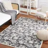 Safavieh Metro Hand Made Area Rug, Black / Ivory Country Floral Style Non-shedding In Gray