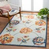 Safavieh Metro Hand Made Area Rug, Blue / Ivory Country Floral Style Non-shedding In Multi