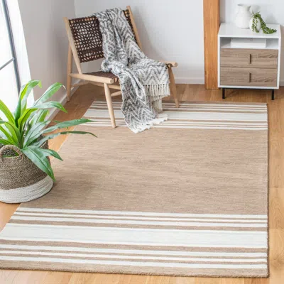 Safavieh Metro Hand Made Area Rug, Brown / Ivory Contemporary Style Non-shedding