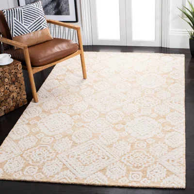 Safavieh Metro Hand Made Area Rug, Gold / Ivory Bohemian Style Non-shedding In Neutral