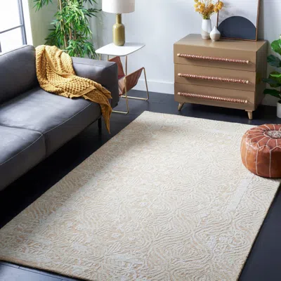 Safavieh Metro Hand Made Area Rug, Gold / Ivory Traditional Style Non-shedding In Neutral