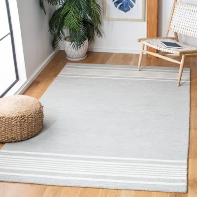 SAFAVIEH METRO HAND MADE AREA RUG, GREY / IVORY CONTEMPORARY STYLE NON-SHEDDING