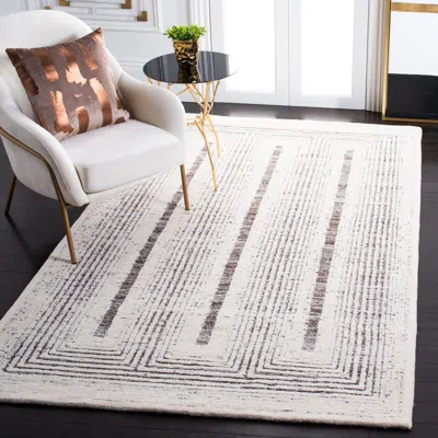Safavieh Metro Hand Made Area Rug, Grey / Ivory Contemporary Style Non-shedding In Neutral