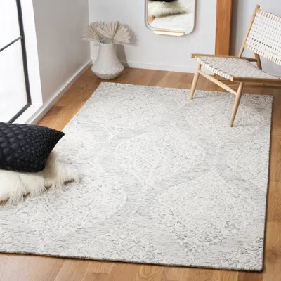 SAFAVIEH METRO HAND MADE AREA RUG, GREY / IVORY TRANSITIONAL STYLE NON-SHEDDING