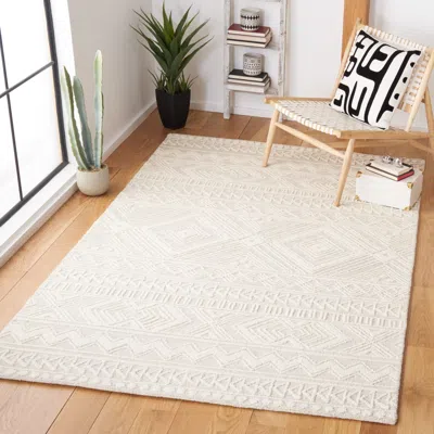 Safavieh Metro Hand Made Area Rug, Light Grey / Ivory Bohemian Style Non-shedding In Neutral