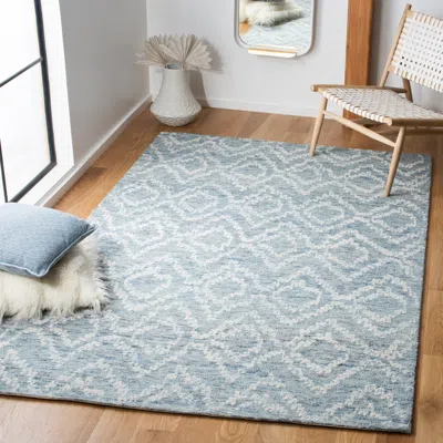 Safavieh Metro Hand Made Area Rug, Natural / Blue Bohemian Style Non-shedding