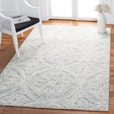Safavieh Metro Hand Made Area Rug, Natural / Light Grey Transitional Style Non-shedding In White
