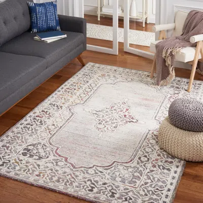 Safavieh Metro Hand Made Area Rug, Red / Ivory Traditional Style Non-shedding In Neutral