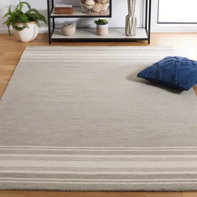 Safavieh Metro Hand Made Area Rug, Sage / Ivory Contemporary Style Non-shedding In Gray