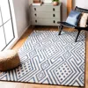 Safavieh Micro-loop Hand Made Area Rug, Blue / Ivory Bohemian Style Non-shedding In Blue