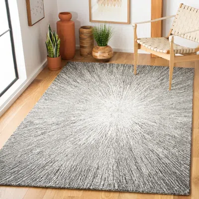 Safavieh Micro-loop Hand Made Area Rug, Charcoal / Grey Contemporary Style Non-shedding In Gray