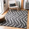 Safavieh Micro-loop Hand Made Area Rug, Charcoal / Ivory Contemporary Style Non-shedding In Black