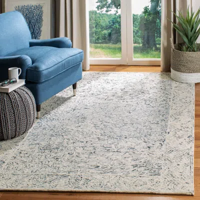 Safavieh Micro-loop Hand Made Area Rug, Charcoal Transitional Style Non-shedding In Neutral