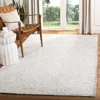 Safavieh Micro-loop Hand Made Area Rug, Grey / Ivory Traditional Style Non-shedding In White