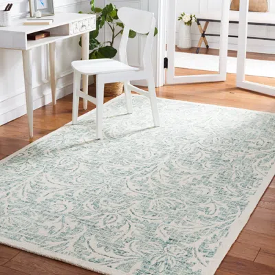 Safavieh Micro-loop Hand Made Area Rug, Grey / Ivory Transitional Style Non-shedding In White