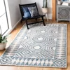 Safavieh Micro-loop Hand Made Area Rug, Ivory / Blue Contemporary Style Non-shedding In Blue