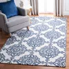 Safavieh Micro-loop Hand Made Area Rug, Ivory / Blue Contemporary Style Non-shedding In Blue