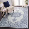 Safavieh Micro-loop Hand Made Area Rug, Ivory / Blue Traditional Style Non-shedding In Blue