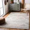 Safavieh Micro-loop Hand Made Area Rug, Ivory / Grey Bohemian Style Non-shedding In Neutral