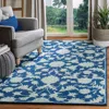 Safavieh Micro-loop Hand Made Area Rug, Navy / Grey Traditional Style Non-shedding In Blue