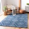 Safavieh Micro-loop Hand Made Area Rug, Navy / Ivory Contemporary Style Non-shedding In Blue