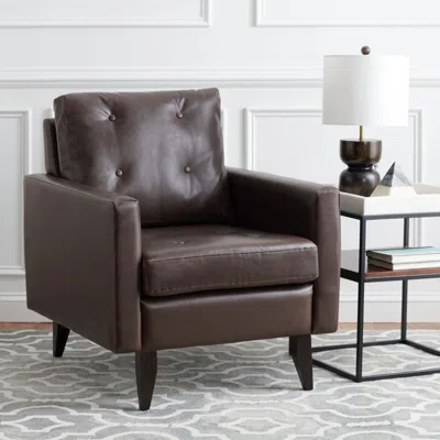 Safavieh Mid Century Modern Caleb Club Chair In Brown
