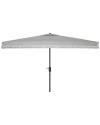 Safavieh Milan 6.5x10 Rect Umbrella In Grey