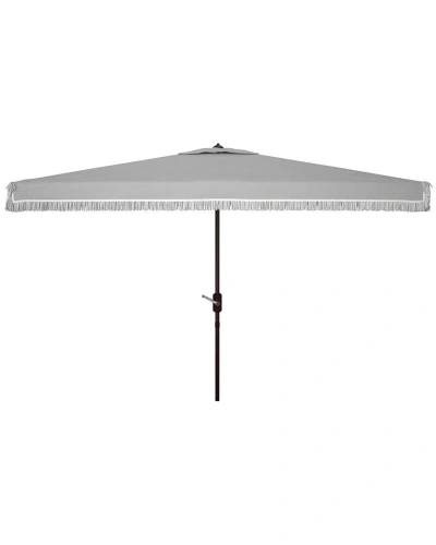 Safavieh Milan 6.5x10 Rect Umbrella In Grey