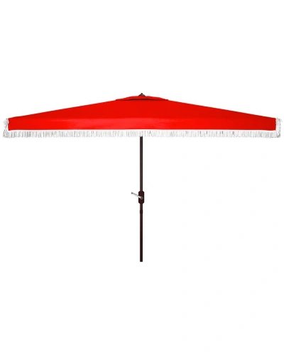 Safavieh Milan 6.5x10 Rect Umbrella In Red