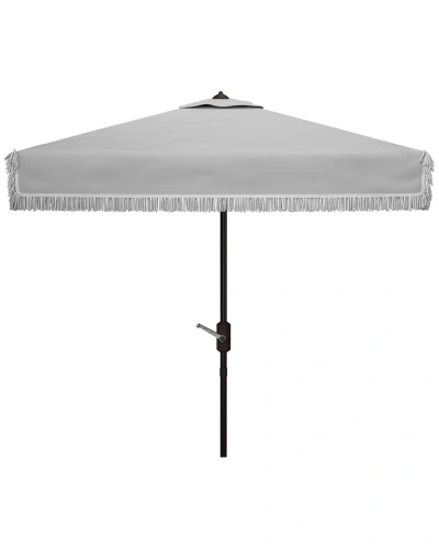 Safavieh Milan 7.5' Square Umbrella In Grey