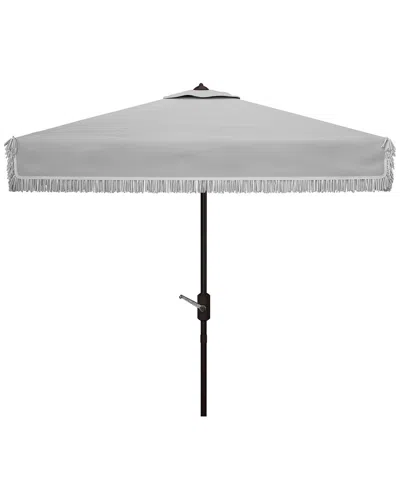 Safavieh Milan 7.5' Square Umbrella In Gray