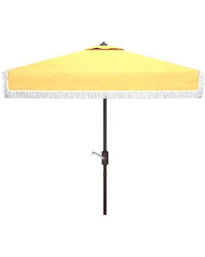 Safavieh Milan 7.5' Square Umbrella In Yellow