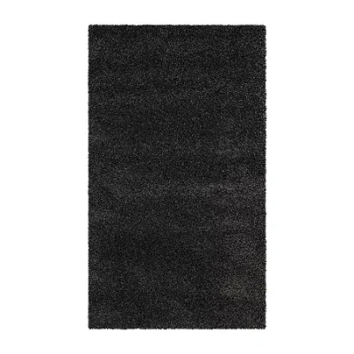 Safavieh Milan Collection Harper Solid Shag Indoor Rectangular Accent Rug In Gray