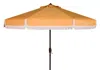 Safavieh Milan Fringe 11ft Rnd Crank Umbrella