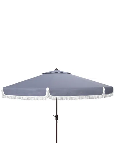 Safavieh Milan Fringe 11ft Umbrella In Grey