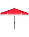 Safavieh Milan Fringe 11ft Umbrella In Red