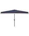 Safavieh Milan Fringe 6.5 X 10 Ft Rect Crank Umbrella In White